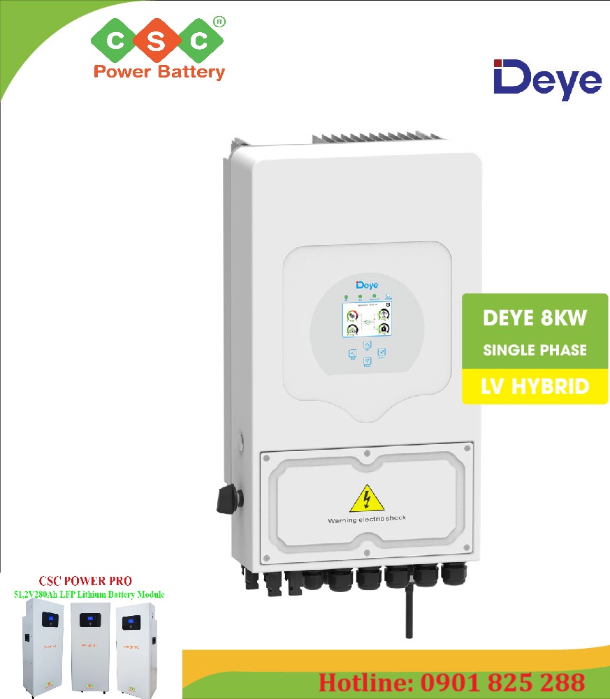 Biến tần Hybrid DEYE 8kW 1 pha