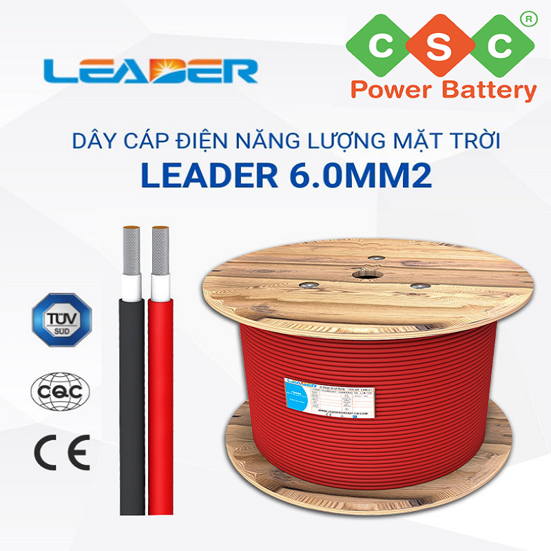 Dây cáp DC Solar Leader 6.0 (6mm2)