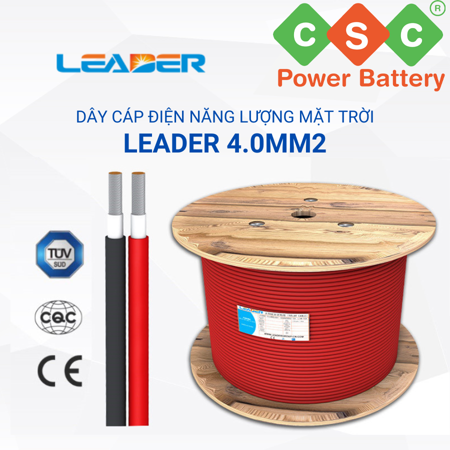 Dây cáp DC Solar Leader 4.0 (4mm2)
